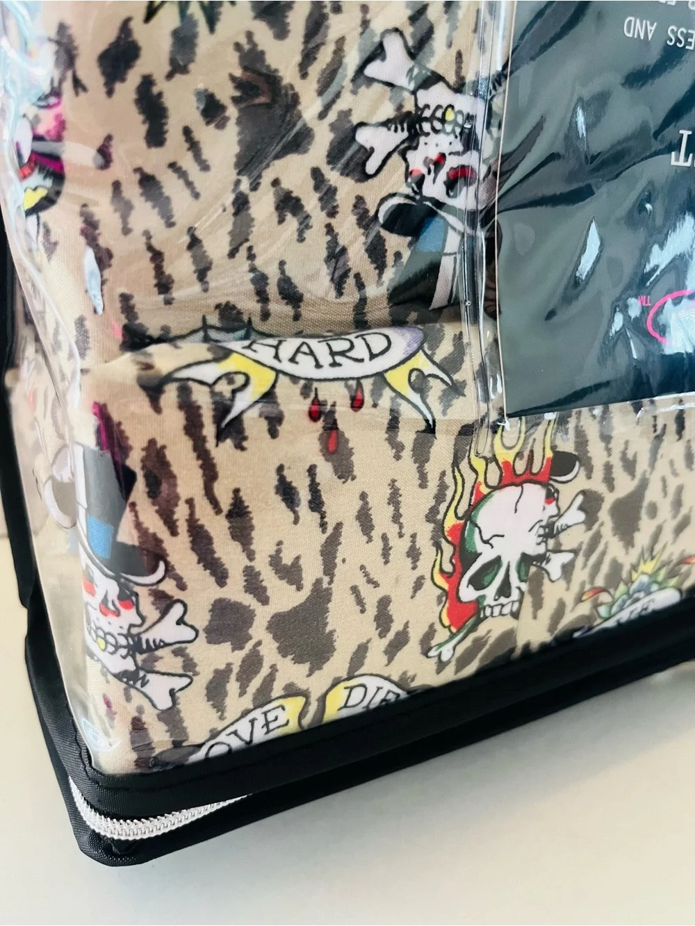 Ed Hardy 6 Piece King Size Sheet Set Tattoo You Leopard Print Skulls New York